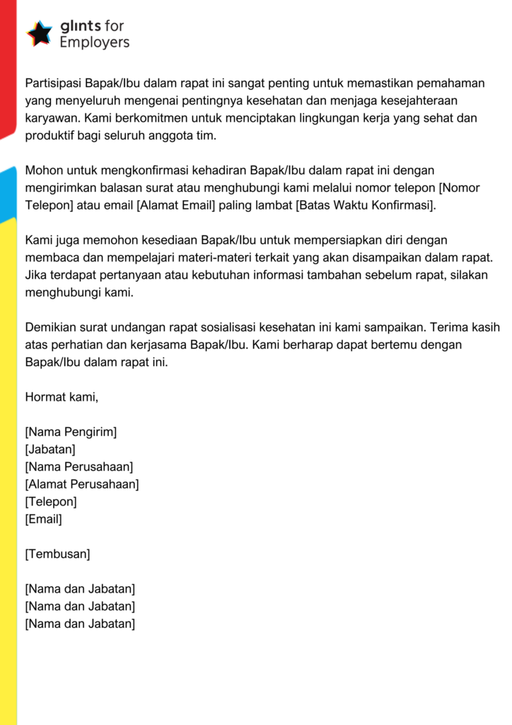 Contoh Surat Undangan Rapat Sosialisasi Kesehatan